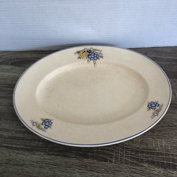 Vtg Wade Heath England Floral Serving Platter - Picture 2 of 13